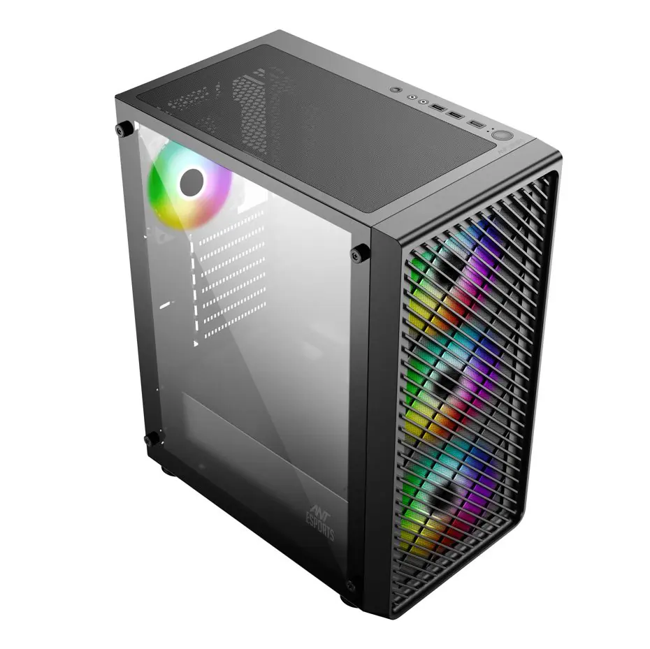 Ant Esports Gaming Cabinet 211 Air ARGB Black view 2